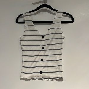 White striped tank top